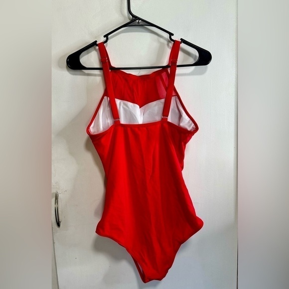 Red One piece swimsuit ~ Size M - Picture 2 of 4